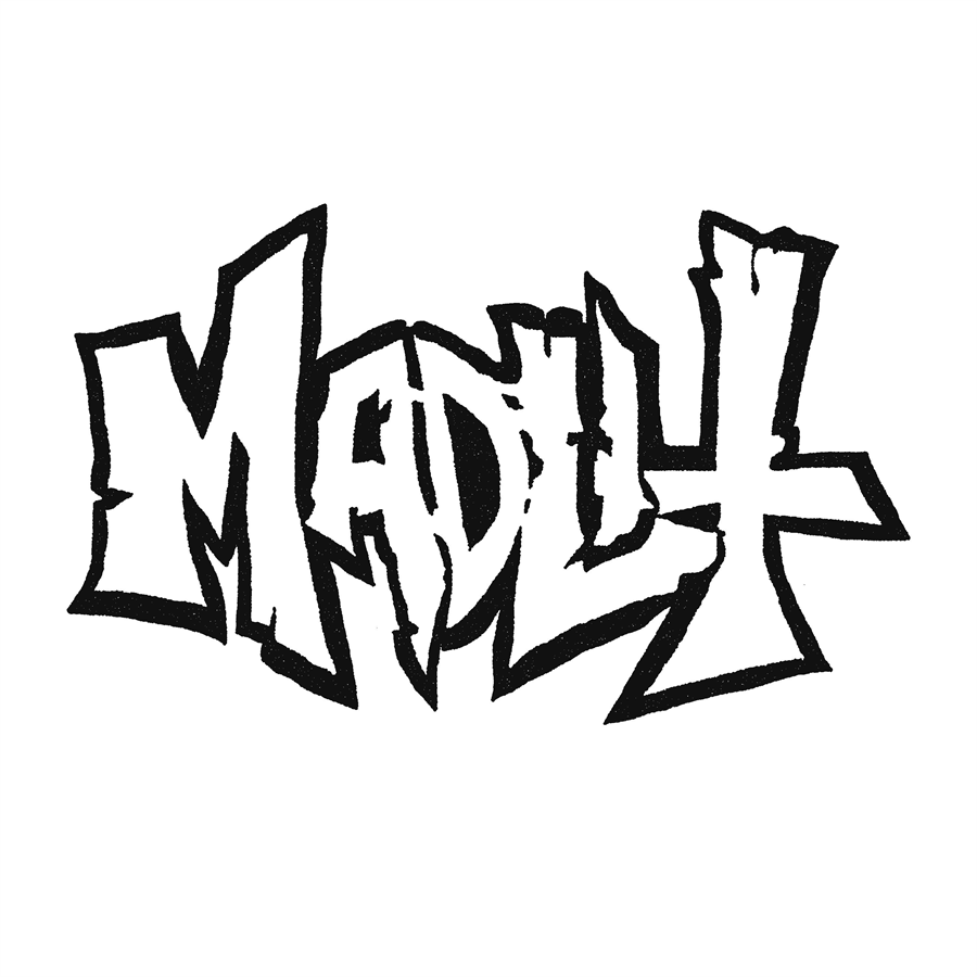Logo MADLIT pada bidang terang